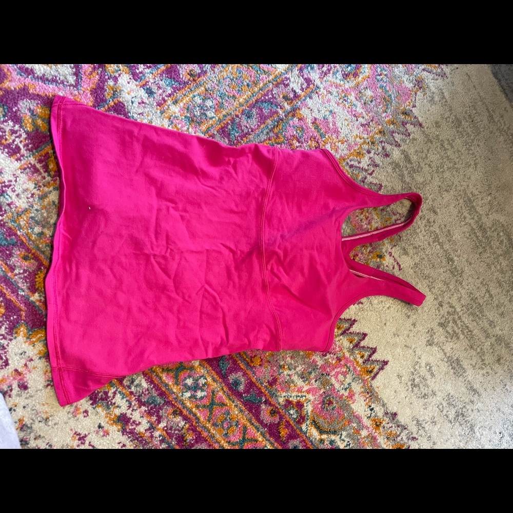 Hot pink lululemon tank